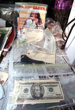 Pot Trafficking Periphernalia