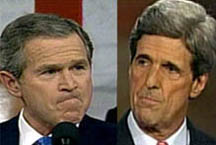 Bush and Kerry