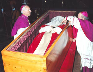 JPII in Coffin