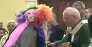 George Nierderauer Hands Out the Cookie to Drag Queen