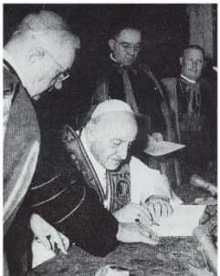 John XXIII Sings Encyclical Letter