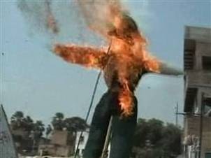 Benedict-Ratzinger Burns in Effigy