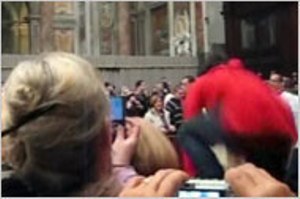 Woman Attacks Benedict-Ratzinger