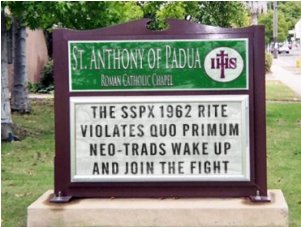 SSPX Sign