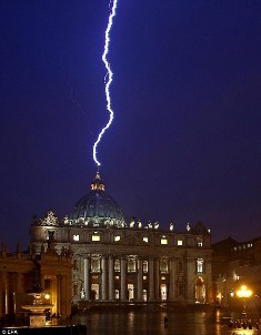 Thunderbolt Strikes St. Peter's Basilica