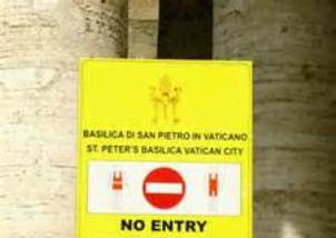 Newvatican No Entry