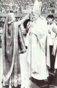 Hindu Priestess & JPII-Wojtyla