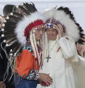 Francis-Bergoglio as Indian Chief