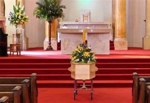 Casket in Empty Church