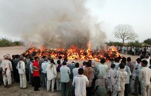 Hindus Burn Newchurch